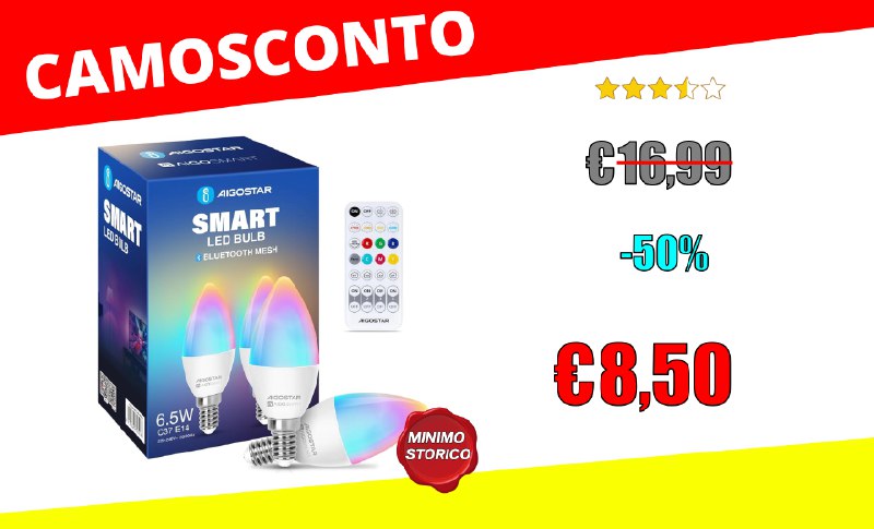 **Aigostar Mesh - Lampadine Alexa Bluetooth …