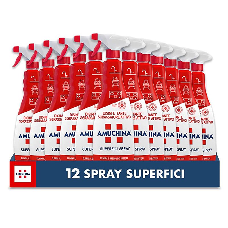 Amuchina Superfici Spray Disinfettante, 12 Flaconi …