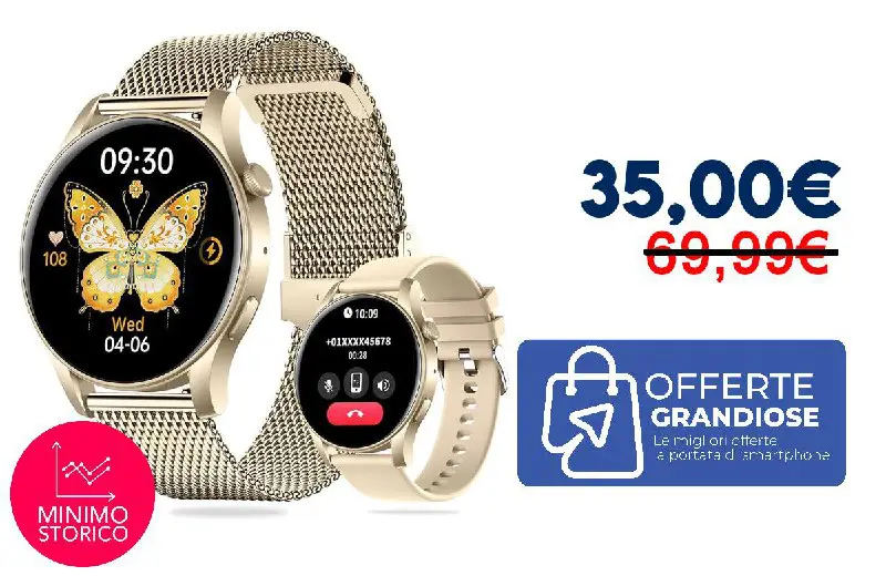 [⁣](https://images.zbcdn.ovh/images/1501287024/291791712170995045.jpg)**Smartwatch Donna, 1.43” HD 466 * 466 Smartwatch con Chiamate Alex**