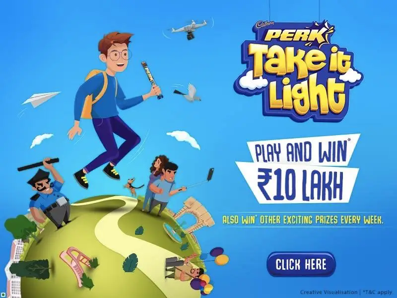 Cadbury Perk Game – Play &amp; Win Rs.10 Lakh Worth Prizes, OTT , Gift Voucher &amp; More.