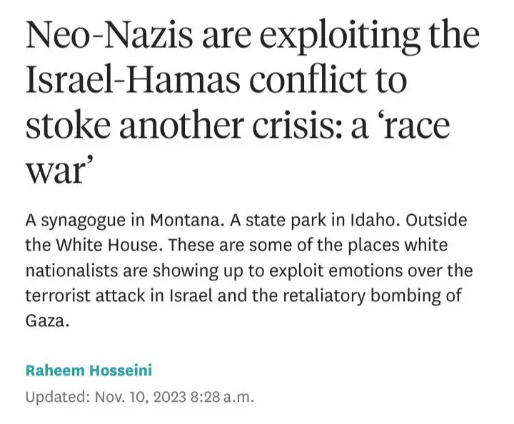 ***?*** **Neo-Nazis are exploiting the Israel-Hamas …