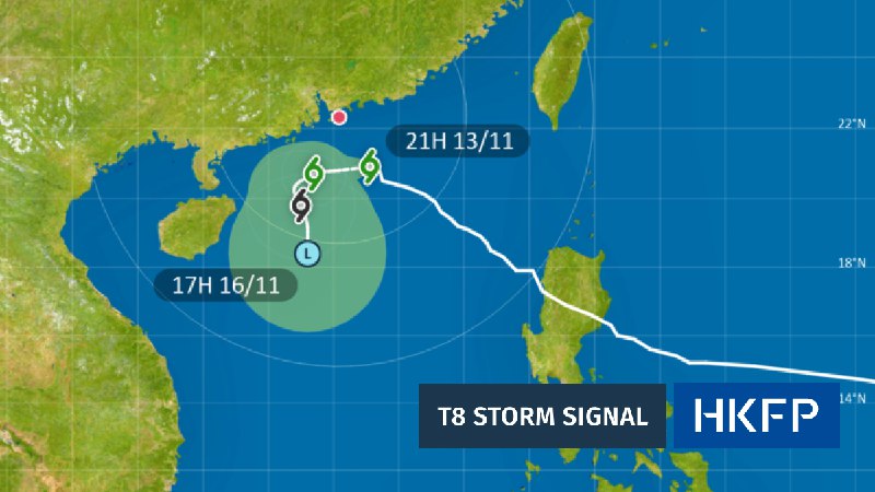 HK issues &gt;T8&lt; typhoon warning as …