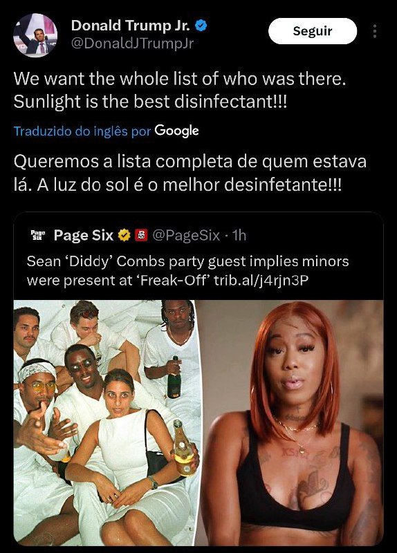 ***⚡******🇺🇲*** Caso Sean 'Diddy' Combs, convidada …