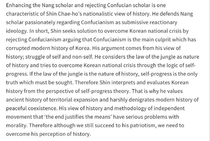 Shin Chae Ho's nationalist historiography dismisses …