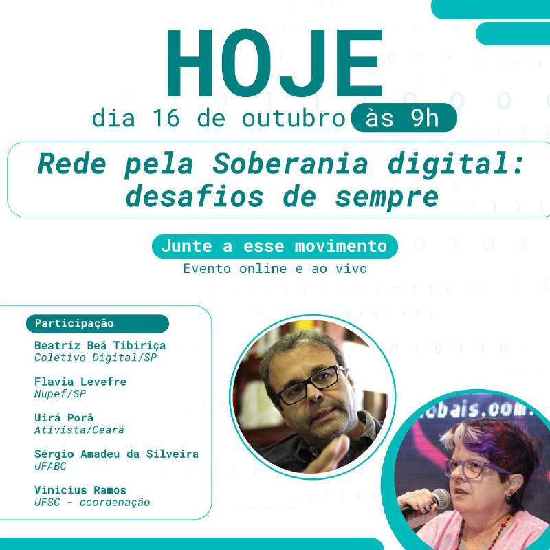 **Hoje às 9:00h vai rolar uma …