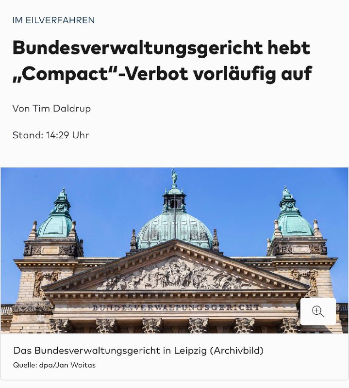 „Das Bundesverwaltungsgericht hat das Verbot des …