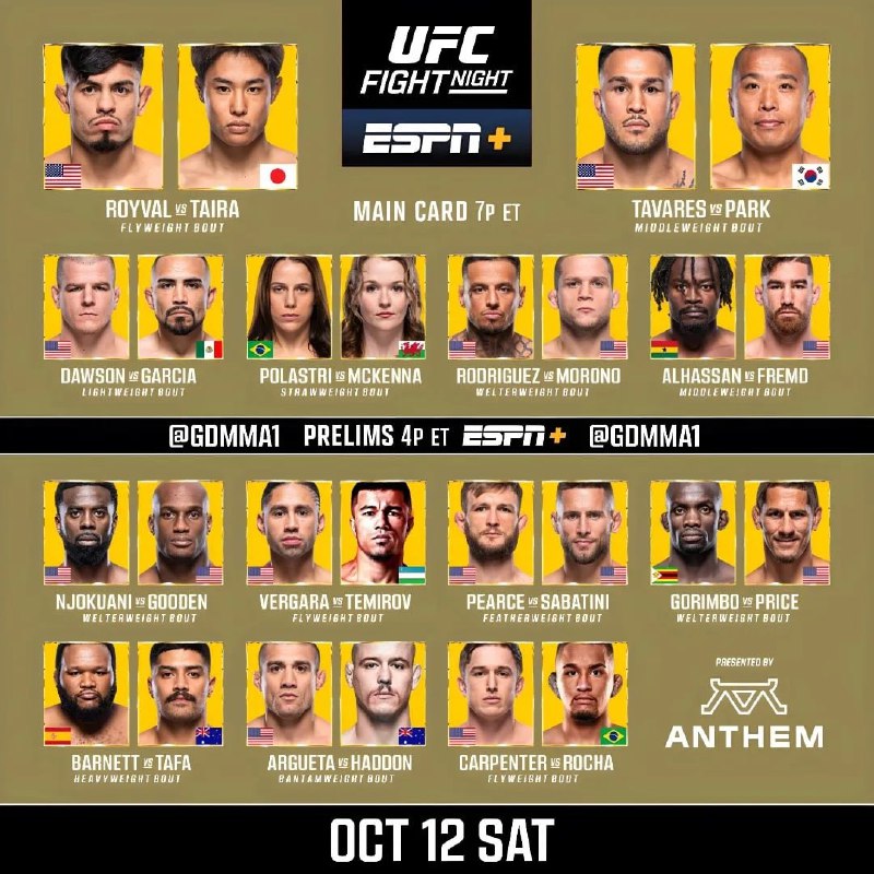 ***🗓*** UFC Vegas 98 • 12 …