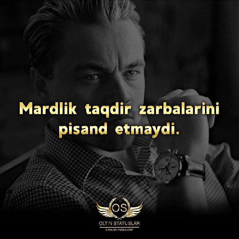 **Mardlik taqdir zarbalarini pisand etmaydi.**