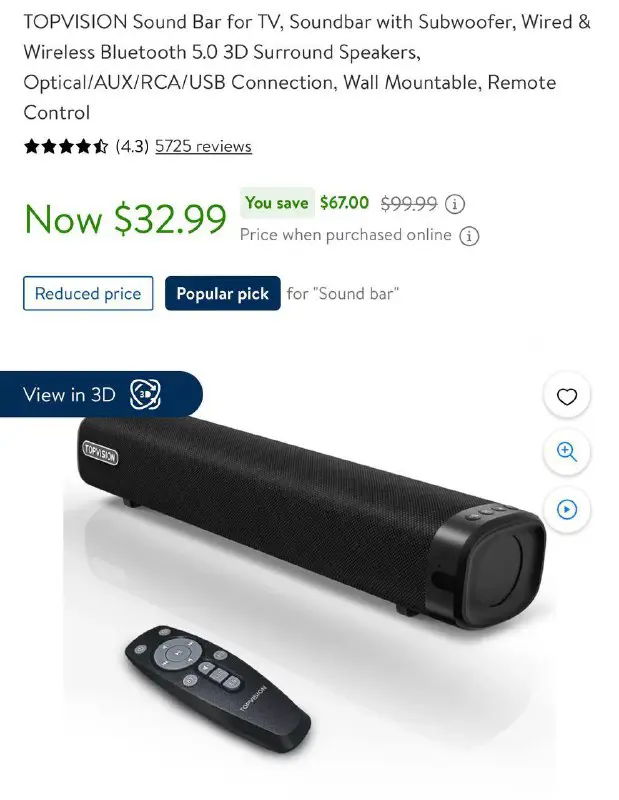 HOT PRICE!! Sound bar with amazing …