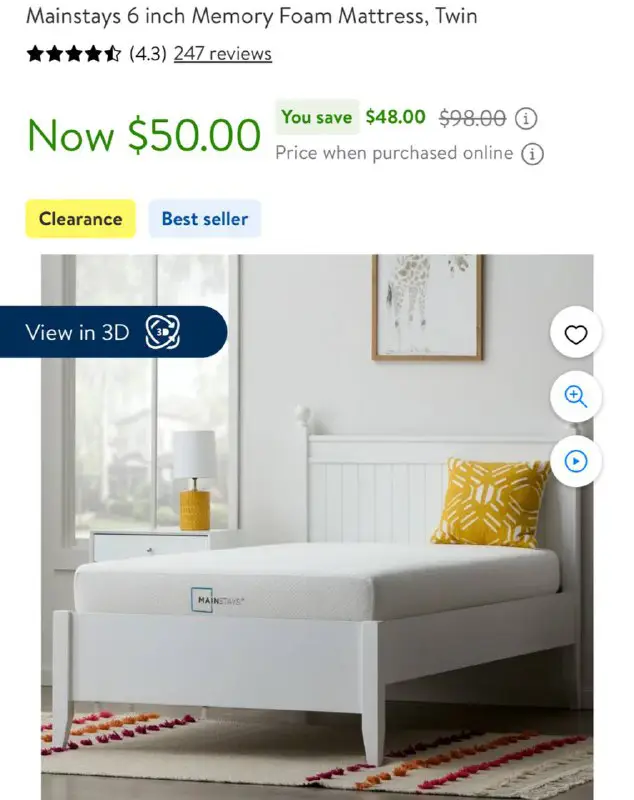 Twin mattress ONLY $50!!! These always …