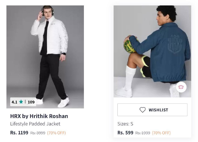 Upto 80% Off On HRX Clothing