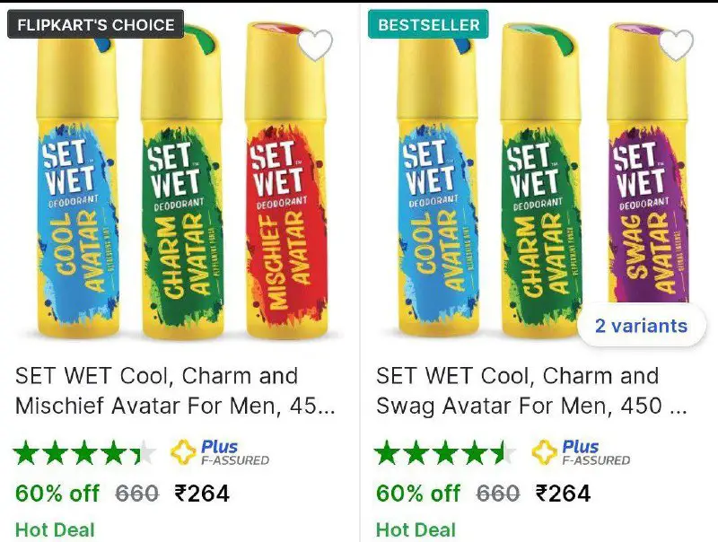 ***🔥*****Set Wet Deodorant 3pcs ₹264**