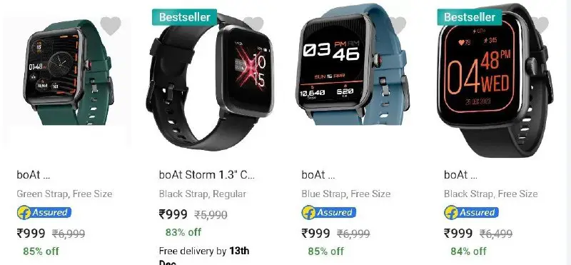 boAt Bluetooth Calling Smartwatch ₹999