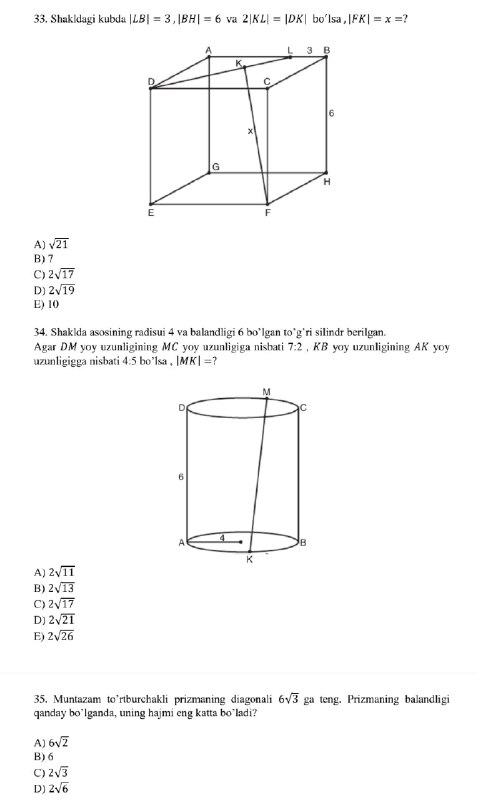 Matematika 5-11 online test