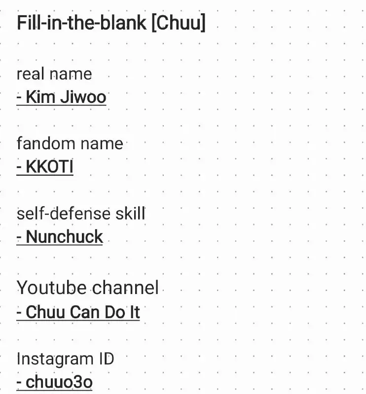 Fill-in-the-blank [Chuu]