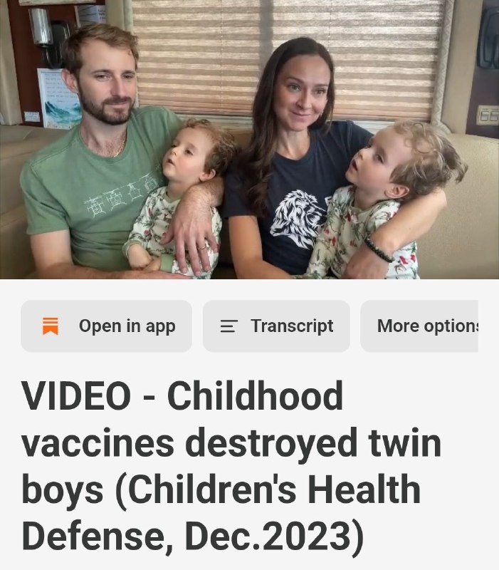 Childhood vaccines destroyed twin boys (Children's …