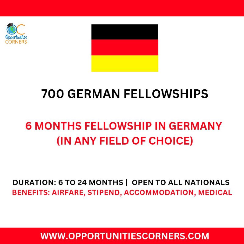 6 Months Fellowship 2025 in Germany …