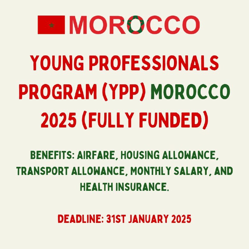 Young Professionals Program 2025 in Morocco …