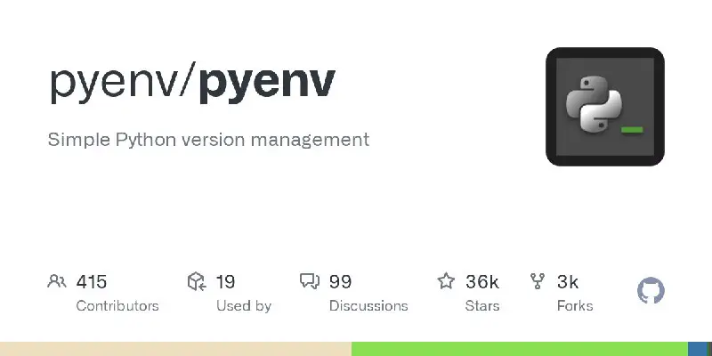 [pyenv](https://github.com/pyenv/pyenv)**pyenv** - Простое управление версиями Python