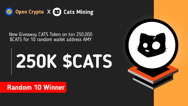 ***🔥*** **OpenCrypto 250,000** **$CATS** **Token Giveaway …