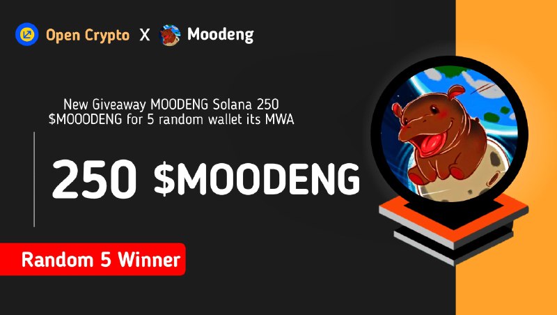 ***🔥*** **OpenCrypto 250** **$MOODENG** **Token Giveaway …