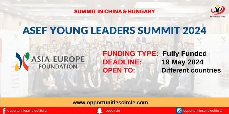 ASEF Young Leaders Summit 2024 | Fully Funded
