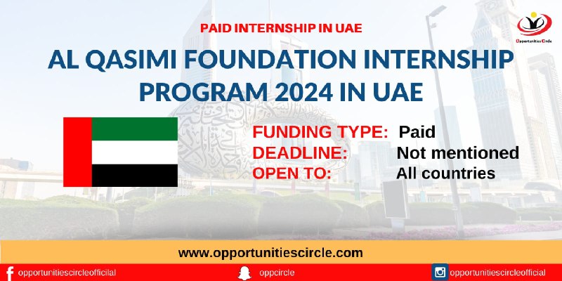 Al Qasimi Foundation Paid Internship Program …