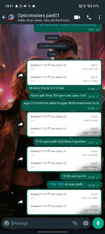 Today's work in paid WhatsApp group …