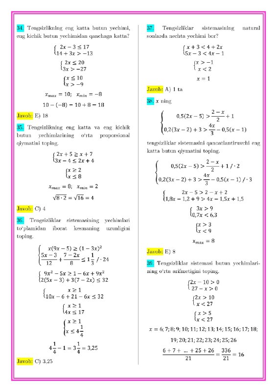 Oq Toʻplam — ALGEBRA | Matematika …