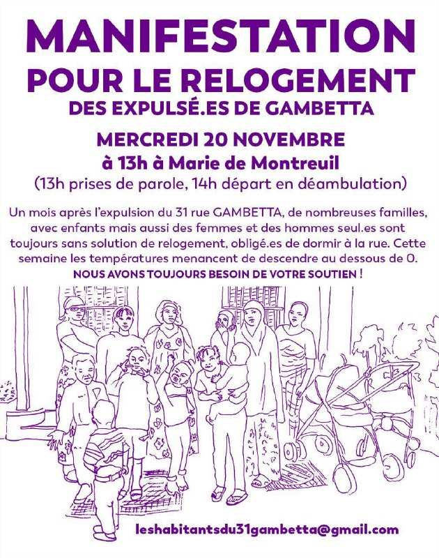 ***🗣️***Appel à mobilisation du collectif Gambetta. …