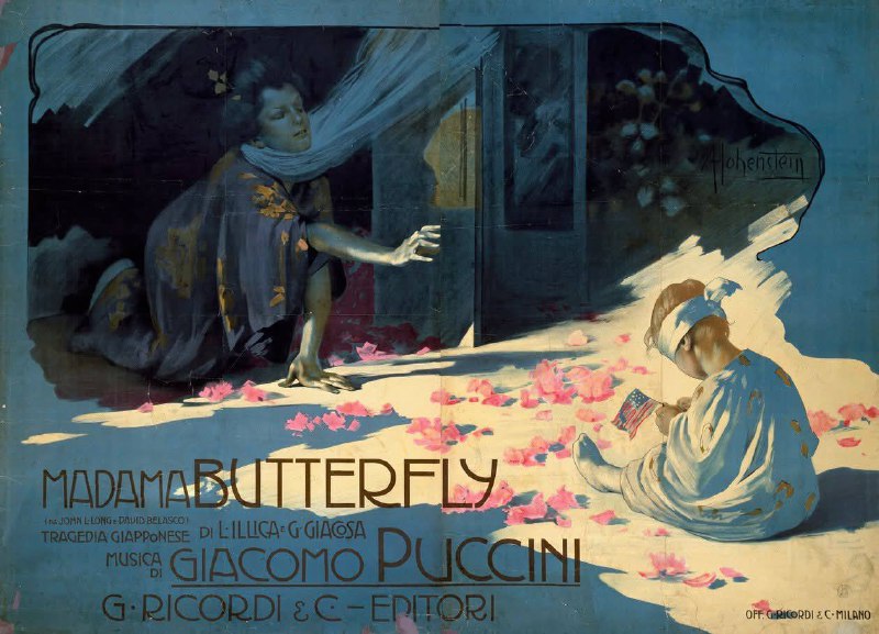 The first poster for Puccini's "Madama …