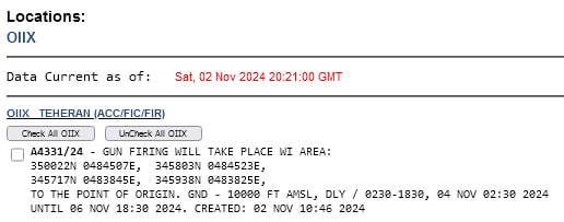 Iran Issues NOTAM Notice For "Gun …