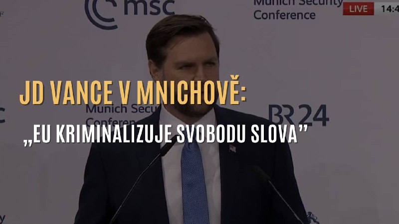 JD Vance se vydal na Mnichovskou …