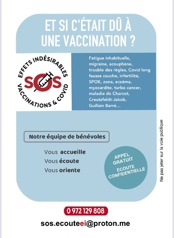 SOS EFFETS INDÉSIRABLES VACCINATIONS ET COVID