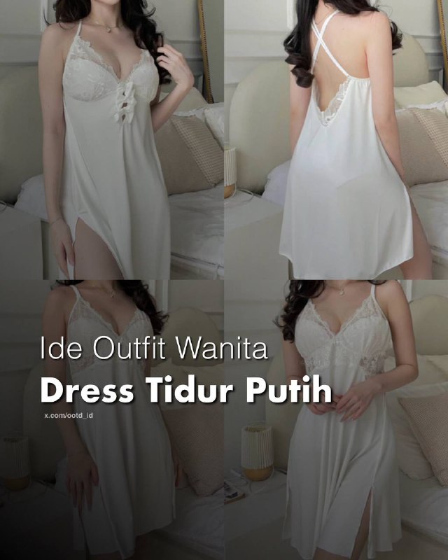 Dress tidur putih yang nyaman dipakai …