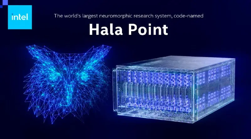 Intel представила нейроморфний комп'ютер Hala Point, що симулює людський мозок