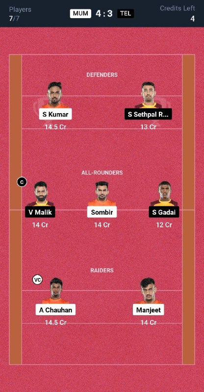 Possible11 - Fantasy Kabaddi Prediction