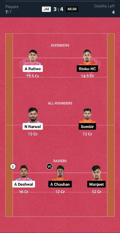 Possible11 - Fantasy Kabaddi Prediction