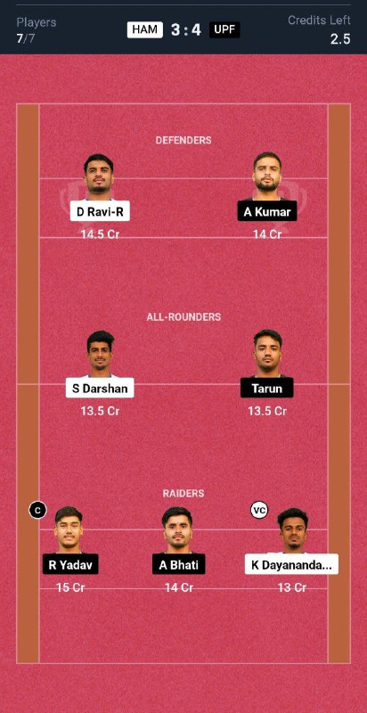 Possible11 - Fantasy Kabaddi Prediction