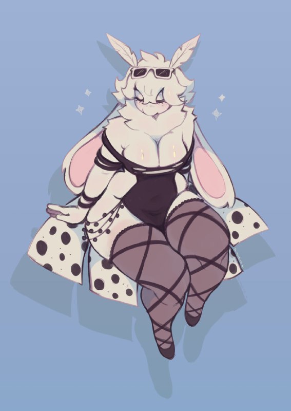 Cute Bunny Moth commission :3