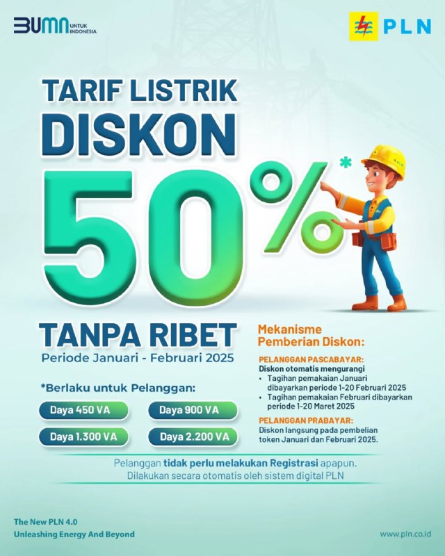 Electrizen, jangan lewatkan diskon tarif listrik …