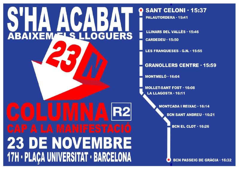 El proper 23 de novembre, baixem …