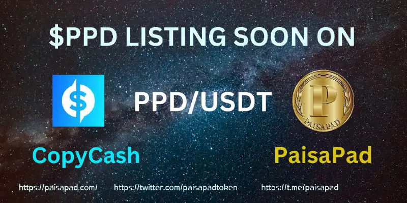 PaisaPad $PPD Listing Soon On CopyCash …