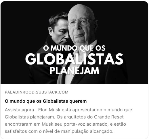 **O mundo que os Globalistas querem**Elon …