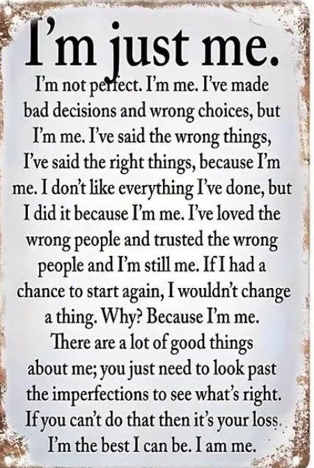 I'm proud of myself. I was …