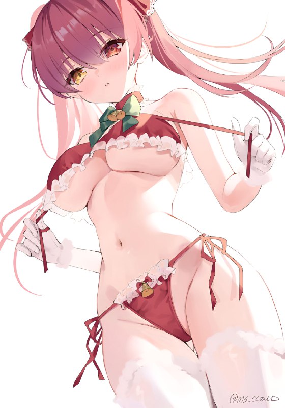 Marine's Christmas themed swimsuit [Hololive]