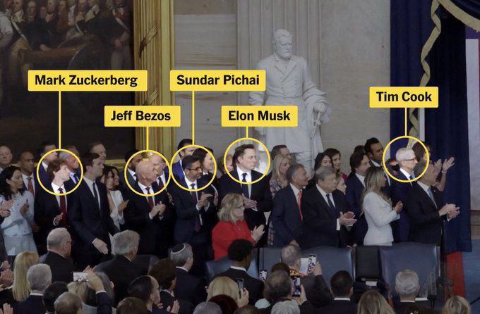 Mark Zuckerberg (Meta/Facebook), Tim Cook (Apple) …