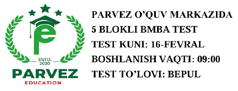 "PARVEZ" oʻquv markazida navbatdagi 5 blokli …