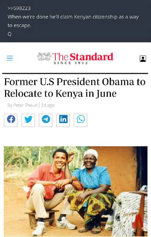 **When we're done he'll claim Kenyan …