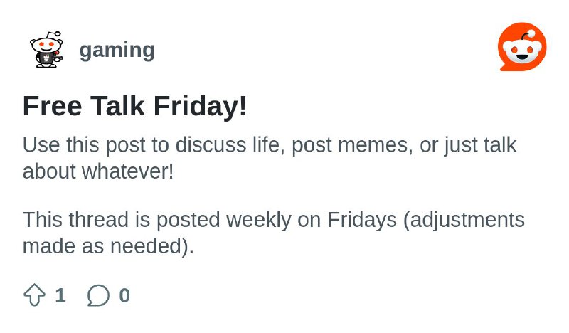 Free Talk Friday!